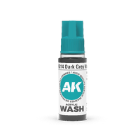 AK Interactive Acrylic Wash: Dark Grey Wash 18ml