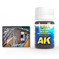 AK Interactive Weathering: Dark Wash For Wood Decks 35ml Enamel Paint [AK301]