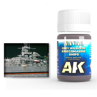 AK Interactive Weathering: Grey Wash For Kriegsmarine Ships 35ml Enamel Paint [AK303]