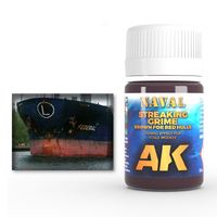 AK Interactive Weathering: Brown Streaking Grime For Red Hulls 35ml Enamel Paint [AK304]