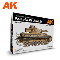 AK Interactive 1/35 Pz.Kpfw.Iv Ausf.D Deutsche Afrkia Korps Plastic Model Kit