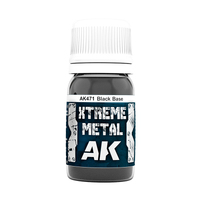 AK Interactive Xtreme Metal Black Base Enamel Paint 30ml [AK471]