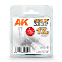 AK Interactive Mix And Ready - Acrylics (6 Empty, 17ml Jars With Shaker Ball)  [AK505]