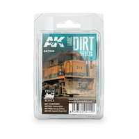 AK Interactive Weathering: Basic Dirt Effects Weathering Train Series Enamel Paint Set [AK7020]