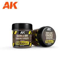 AK Interactive Dioramas: Dark & Dry Crackle Effects - 100ml (Acrylic) [AK8032]