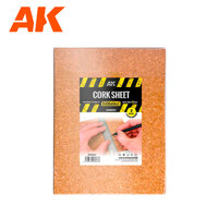 AK Interactive Cork Sheets - Coarse Grained - 200 X 300 X 2mm (2 Sheets) [AK8053]