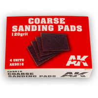 AK Interactive Coarse Sanding Pads 120 grit. 4 units [AK9016]