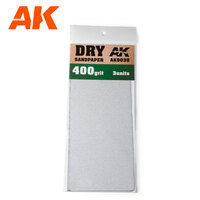 AK Interactive Dry Sandpaper 400 Grit. 3 units [AK9038]