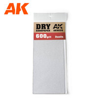 AK Interactive Dry Sandpaper 600 Grit. 3 units [AK9039]