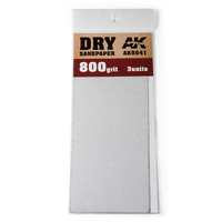 AK Interactive Dry Sandpaper 800 Grit. 3 units [AK9041]