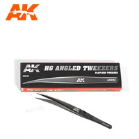 AK Interactive Hg Angled Tweezers 02 (Flat-End) [AK9162]
