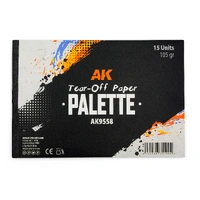 AK Interactive Tear-Off Paper Palette 15 Sheets