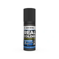 AK Interactive Real Colors: Gun Metal - 17ml Lacquer Paint