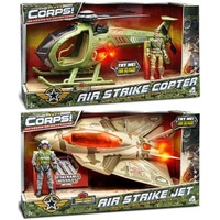 The Corps! Air Strike Jet/ Copter with Lights and Sounds (Assorted)