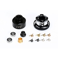 Alpha 14T Clutch Bell With 4 SHoe Clutch Flywheel Combo Set 