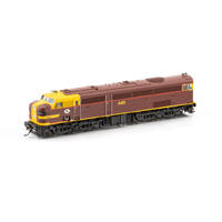 Auscision HO 44 Class Locomotive 4401 MK1 Indian Red - with Red Lining, Duck Egg Logo & Single Marker Lights