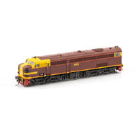 Auscision HO 44 Class Locomotive 4450 MK1 Indian Red - with Red Lining & Red Pilots - DCC Sound Equipped