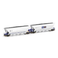 Ausicision HO NHEH Coal Hopper, Pacific National Blue/Silver - 4 Car Pack 