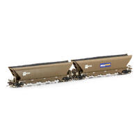 Ausicision HO NHYH Coal Hopper, Pacific National Wagon Grime - 4 Car Pack 