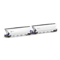 Ausicision HO PHWH Coal Hopper, Whitehaven Blue/Silver - 4 Car Pack  