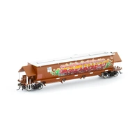 Auscision Models HO BGKF Grain Hopper, Faded SRA Red with SSR Logos, Grain Lid, XCS Bogies & Graffiti - Single Wagon