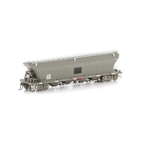 Auscision HO 	NGKF Grain Hopper, Pacific National Wagon Grime with Patch Job and Ground Operated Lids - 4 Car Pack