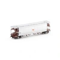 Auscision HO NGHF Grain Hopper with Roof Walks, SRA Red/Silver with Candy L7 - 4 Car Pack
