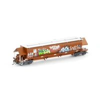 Auscision Models HO BGKF Grain Hopper, Faded SRA Red with SSR Logos, Grain Lid, DCA Bogies & Graffiti - Single Wagon