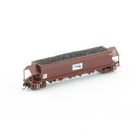 Auscision Models N Scale NHVF Coal Hopper Freight Rail, SRA Red with FR Logo Single Wagon