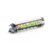 Auscision Models N Scale BGVF Grain Hopper SSR, Black with SSR Logo & Graffiti Single Wagon