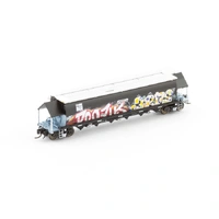 Auscision Models N Scale BGVF Grain Hopper SSR, Black with SSR Logo & Graffiti Single Wagon