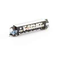 Auscision Models N Scale BGVF Grain Hopper SSR, Black with SSR Logo & Graffiti Single Wagon