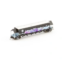 Auscision Models N Scale BGVF Grain Hopper SSR, Black with SSR Logo & Graffiti Single Wagon