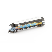 Auscision Models N Scale BGVF Grain Hopper SSR, Black with SSR Logo & Graffiti Single Wagon