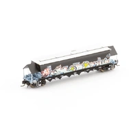 Auscision Models N Scale BGVF Grain Hopper SSR, Black with SSR Logo & Graffiti Single Wagon