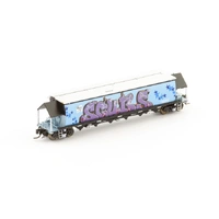 Auscision Models N Scale BGVF Grain Hopper SSR, Black with SSR Logo & Graffiti Single Wagon