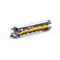 Auscision Models N Scale BGVF Grain Hopper SSR, Black with SSR Logo & Graffiti Single Wagon