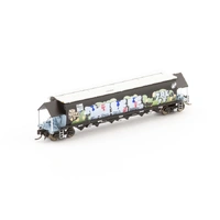 Auscision Models N Scale BGVF Grain Hopper SSR, Black with SSR Logo & Graffiti Single Wagon