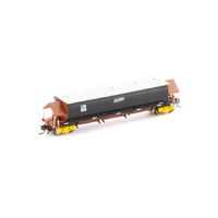 Auscision Models N Scale BGKF Grain Hopper SSR Black with Yellow XCS Bogies & SSR Logo Single Wagon