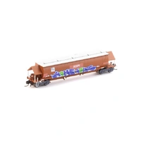 Auscision Models N Scale BGKF Grain Hopper SSR Faded SRA Red with DCA Bogies SSR Logo & Graffiti Single Wagon