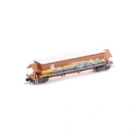 Auscision Models N Scale BGKF Grain Hopper SSR Faded SRA Red with DCA Bogies SSR Logo & Graffiti Single Wagon