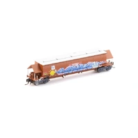 Auscision Models N Scale BGKF Grain Hopper SSR Faded SRA Red with DCA Bogies SSR Logo & Graffiti Single Wagon