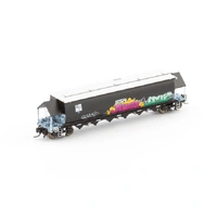 Auscision Models N Scale BGVF Grain Hopper SSR, Black with SSR Logo & Graffiti Single Wagon