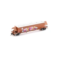 Auscision Models N Scale BGKF Grain Hopper SSR Faded SRA Red with XCS Bogies SSR Logo & Graffiti Single Wagon
