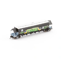 Auscision Models N Scale BGVF Grain Hopper SSR, Black with SSR Logo & Graffiti Single Wagon