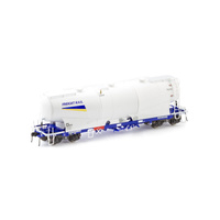 Auscision Models HO NPHH Cement Hopper, Freight Rail White/Blue with FR Logos - 4 Car Pack