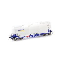 Auscision Models HO NPHH Cement Hopper, FreightCorp White/Blue with FC Logos - 4 Car Pack