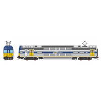 Auscision Models HO V Set CityRail Intercity, Blue/Yellow Nose with Blue Side Stripe & Yellow Doors - 4 Car Locomotive Set