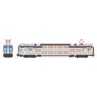 Auscision Models HO V Set NSWPTC Blue Goose, Blue/Grey Nose with Candy L7 & Bicentennial Stickers - 4 Car Locomotive Set DCC Sound
