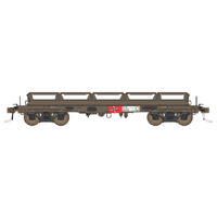 Auscision HO NCNX Coil Steel Wagon, Weathered Grime without Tarp Hoops - 4 Car Pack